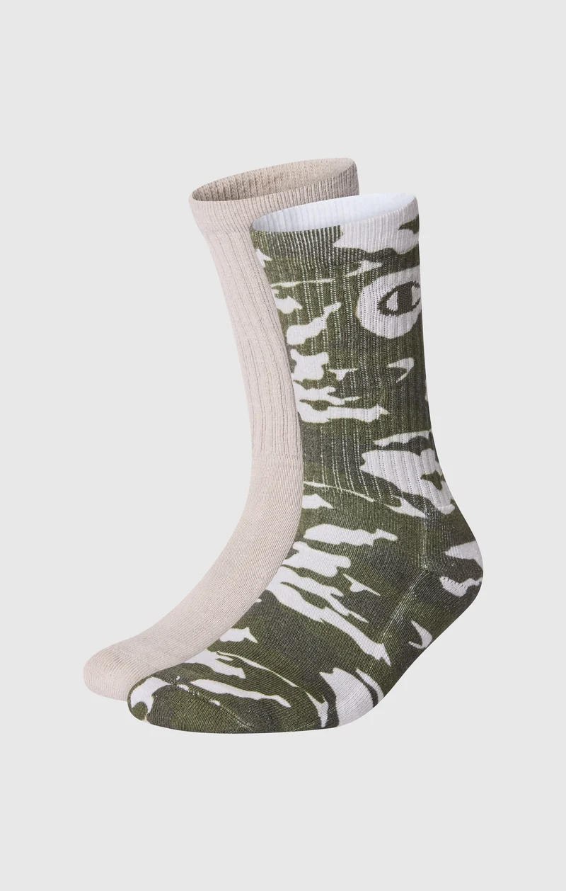 2-Pack Crew Socks with Logo