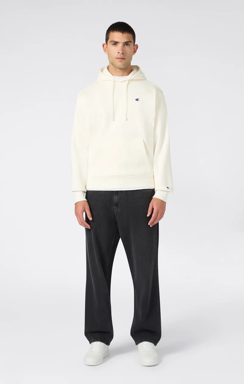 Men’s Hooded Sweatshirt with C Logo and Brushed Interior