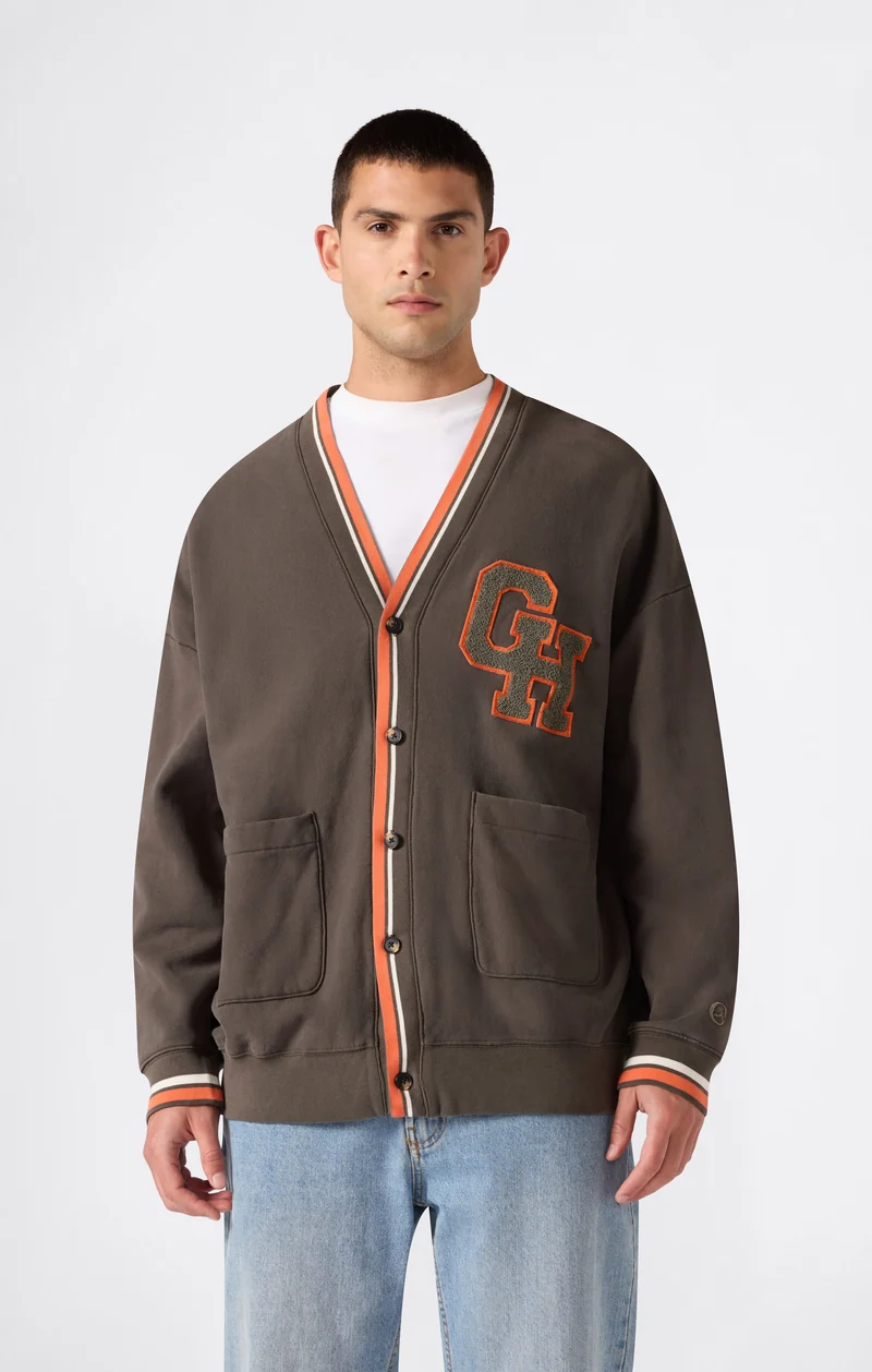 Men’s Reverse Weave Cardigan Sweatshirt Modern Ametora
