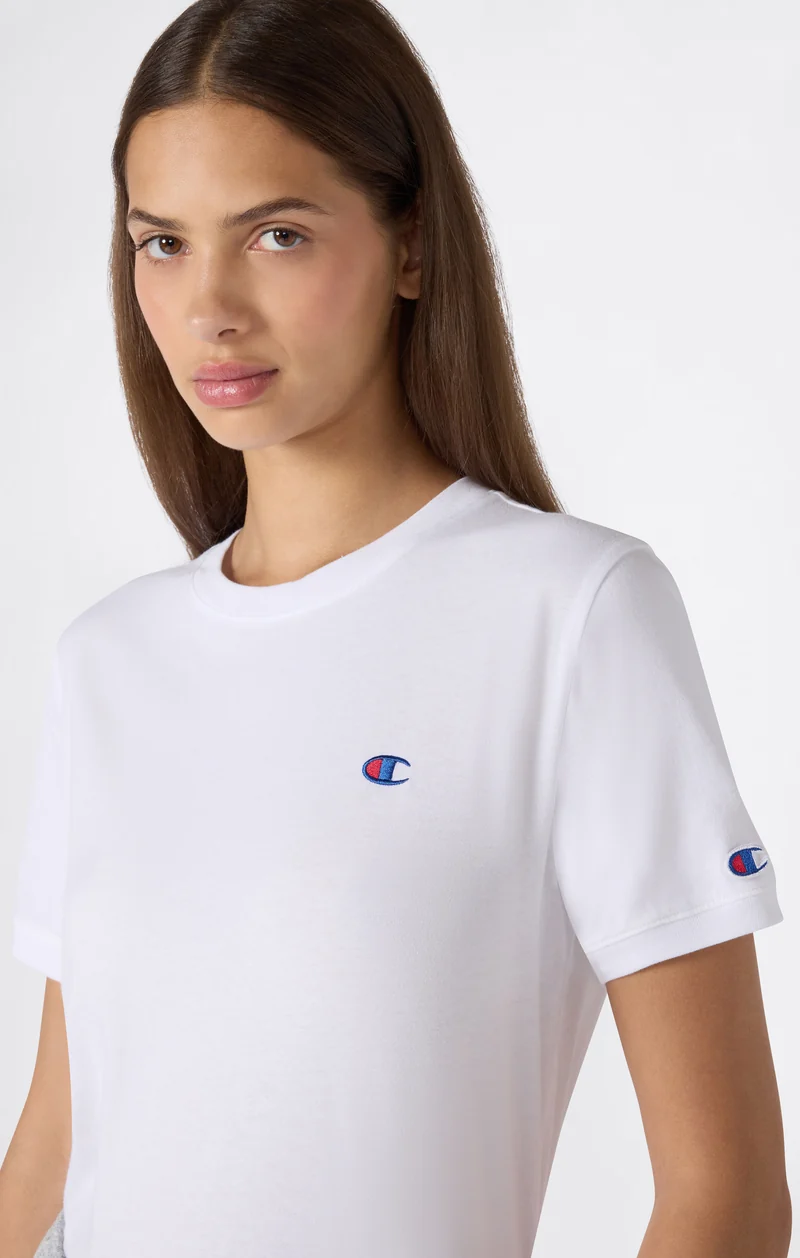 Women’s Stretch Jersey Crop T-Shirt with C Logo