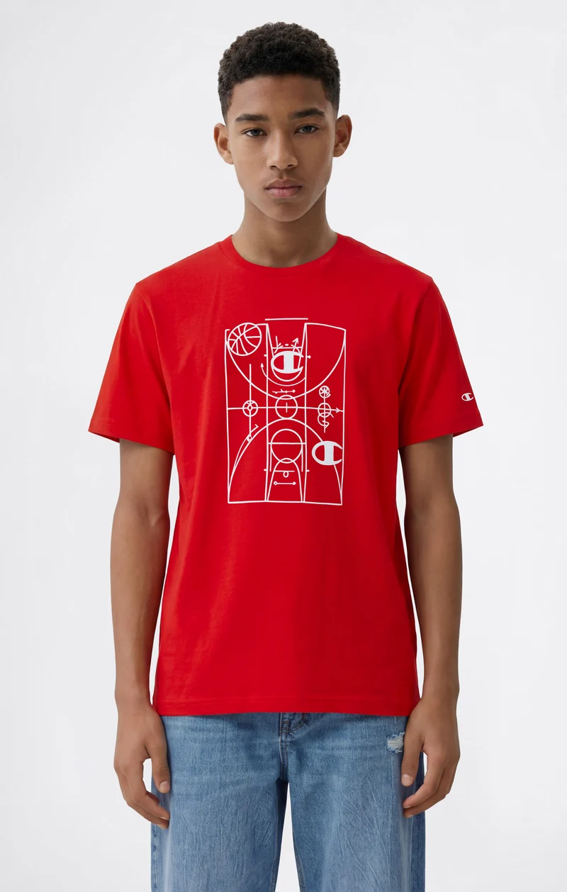Boys' T-Shirt with Basketball Graphic