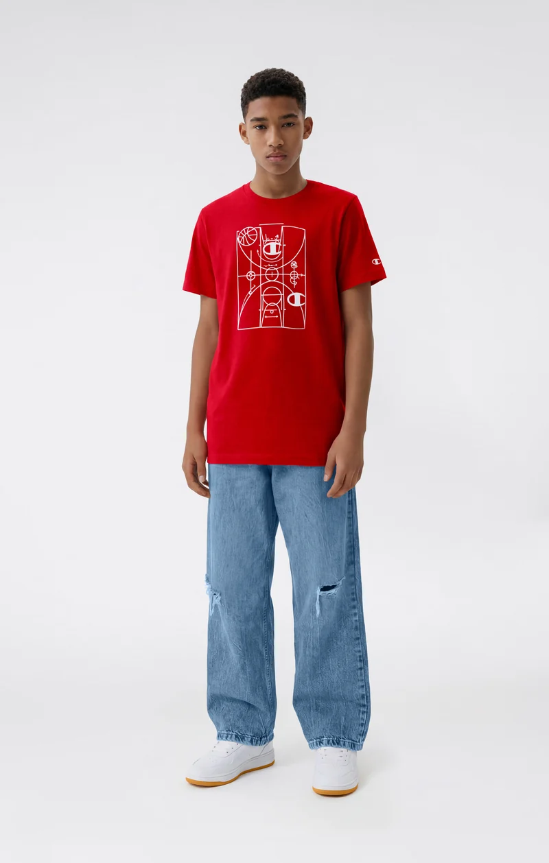 Boys' T-Shirt with Basketball Graphic