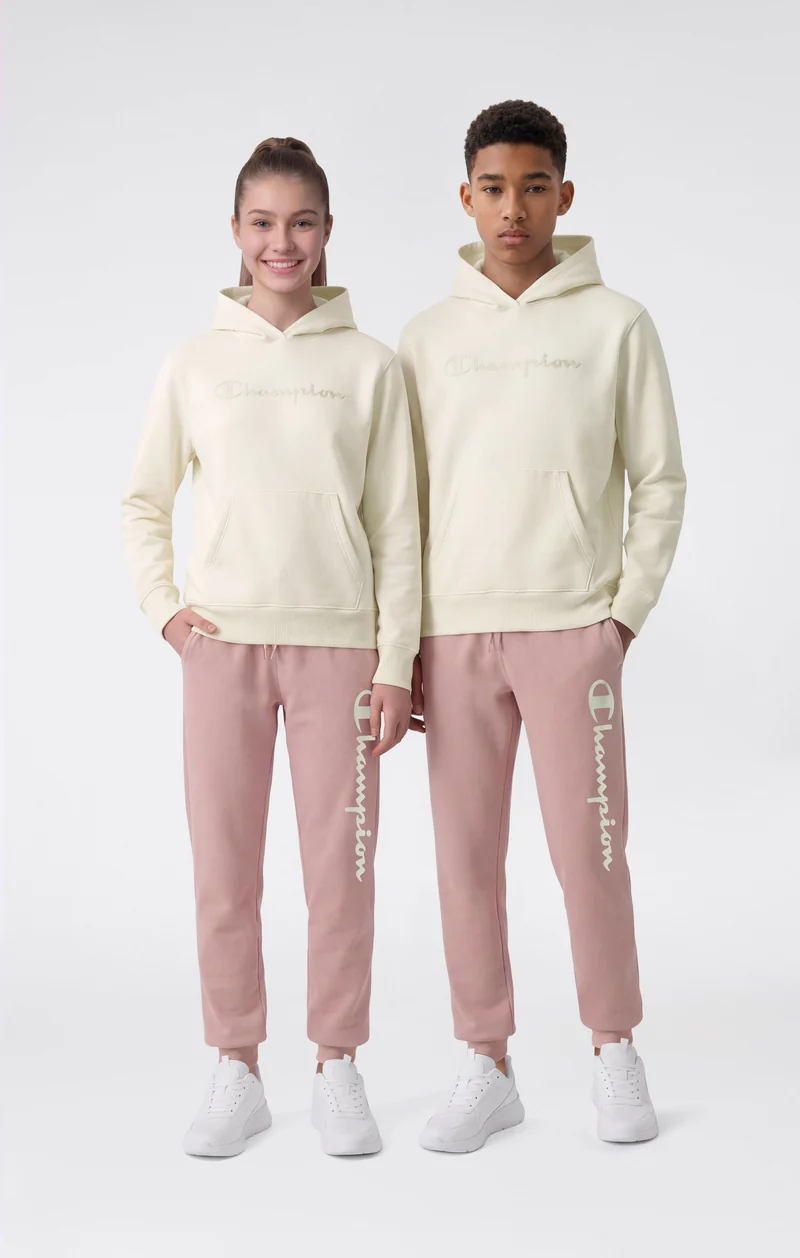 Boys' Fleece Rib Cuff Jogger Pants Script Logo