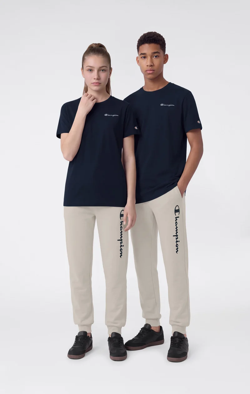 Boys' Fleece Rib Cuff Jogger Pants Script Logo