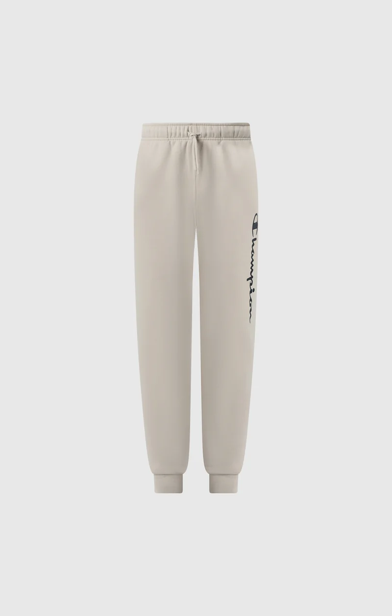 Boys' Fleece Rib Cuff Jogger Pants Script Logo