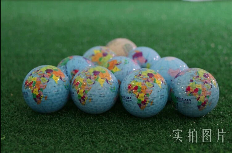 Globe Map Color Golf Balls