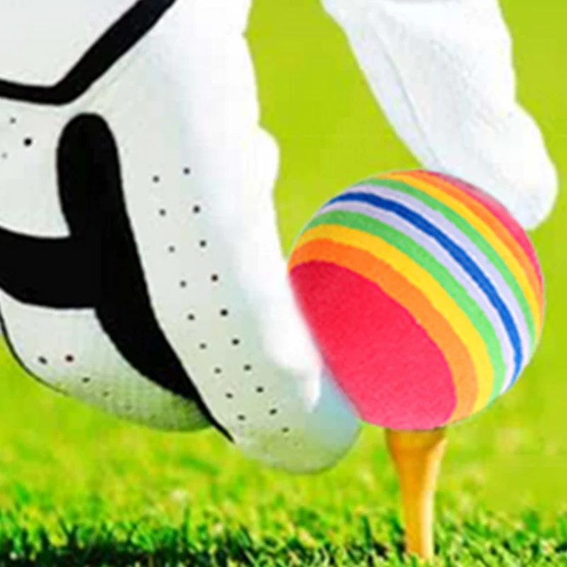 Rainbow Stripe Sponge Golf Balls