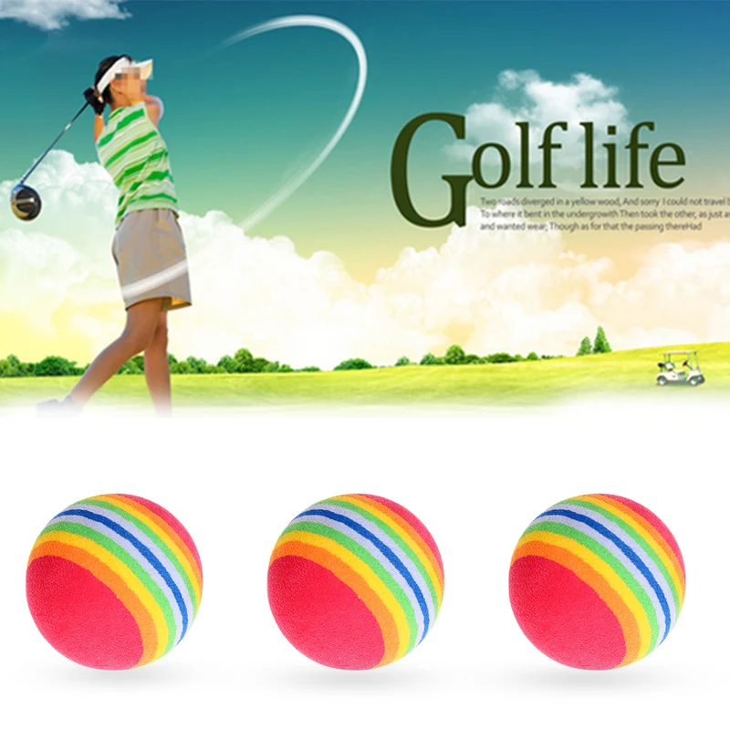 Rainbow Stripe Sponge Golf Balls