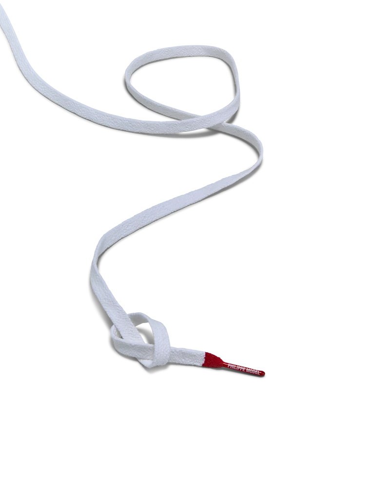 Men’s Laces in Cotton, White Red