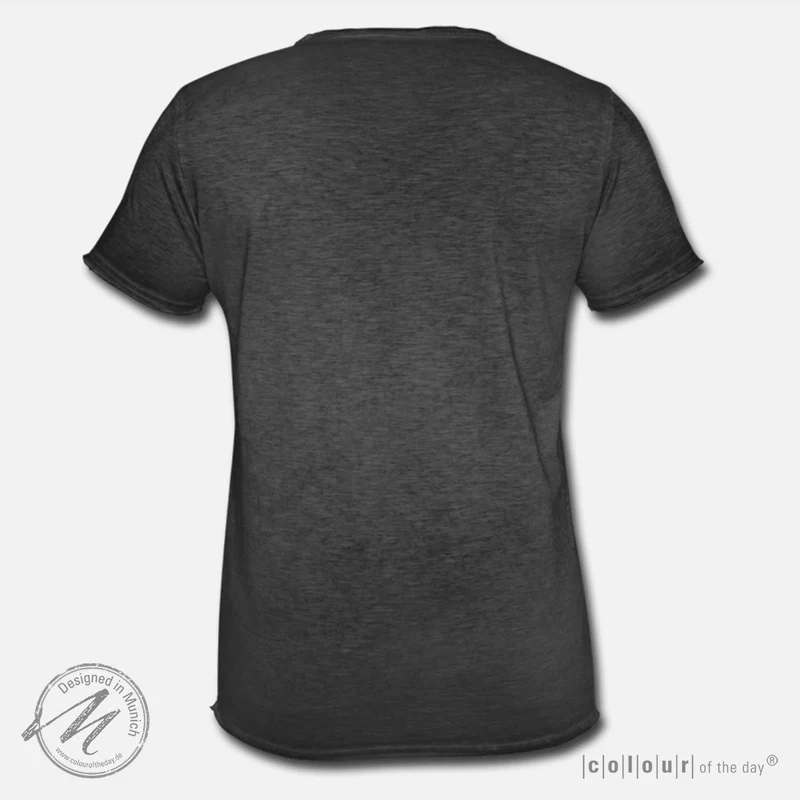 Vintage T-Shirt Herren | Größen S–XXL | Farbe dunkelgrau mit farbiger Schrift