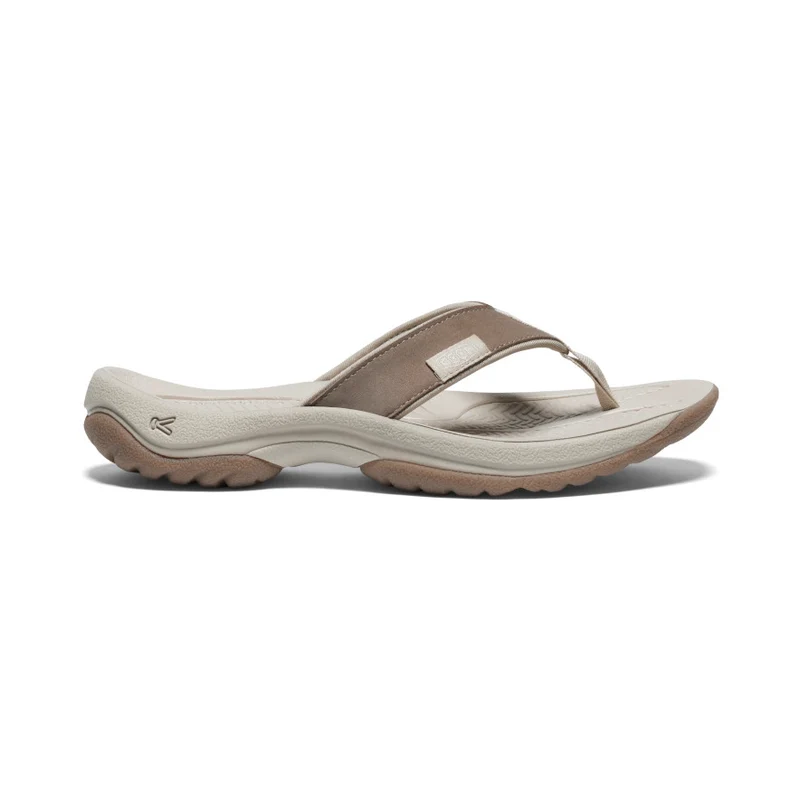 Kona Leder Flip-Flop für Damen | Brindle/Silver Birch