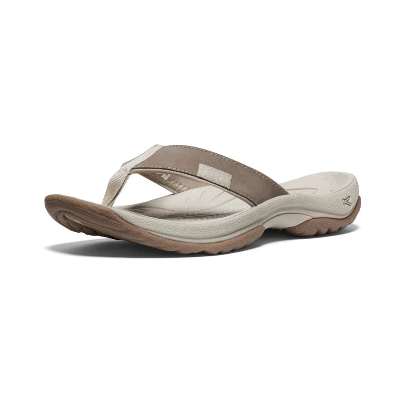 Kona Leder Flip-Flop für Damen | Brindle/Silver Birch