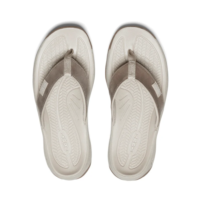 Kona Leder Flip-Flop für Damen | Brindle/Silver Birch