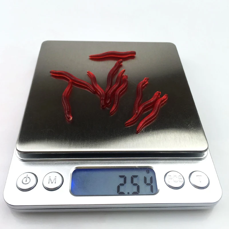Red Earthworm Silicone Bait