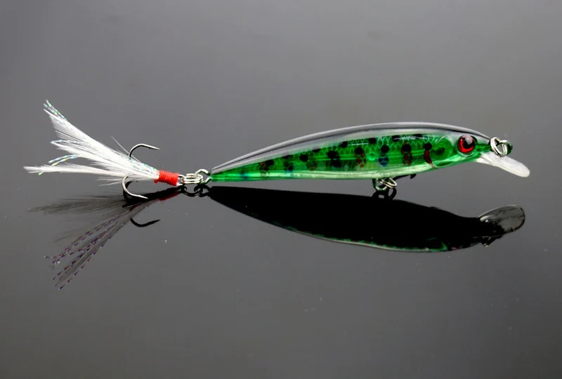Hard Bait With Feather Hooks