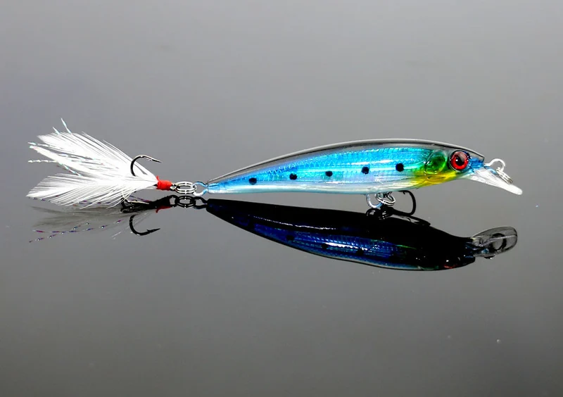 Hard Bait With Feather Hooks