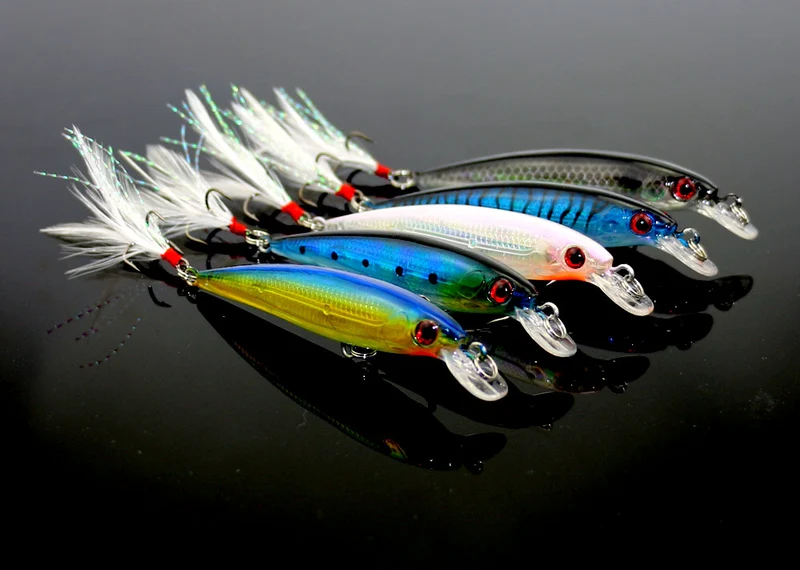 Hard Bait With Feather Hooks
