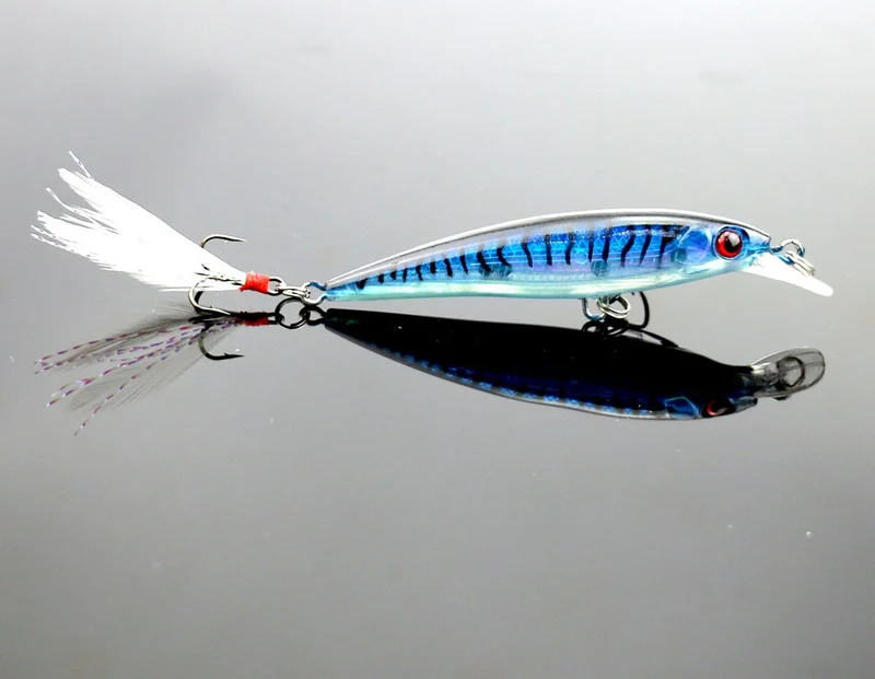 Hard Bait With Feather Hooks