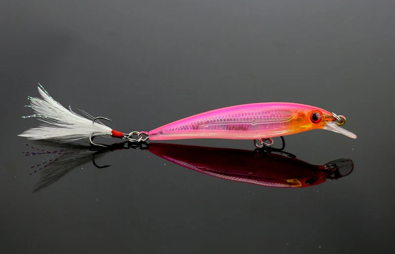 Hard Bait With Feather Hooks