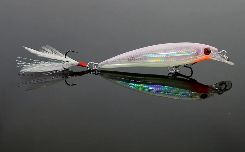 Hard Bait With Feather Hooks