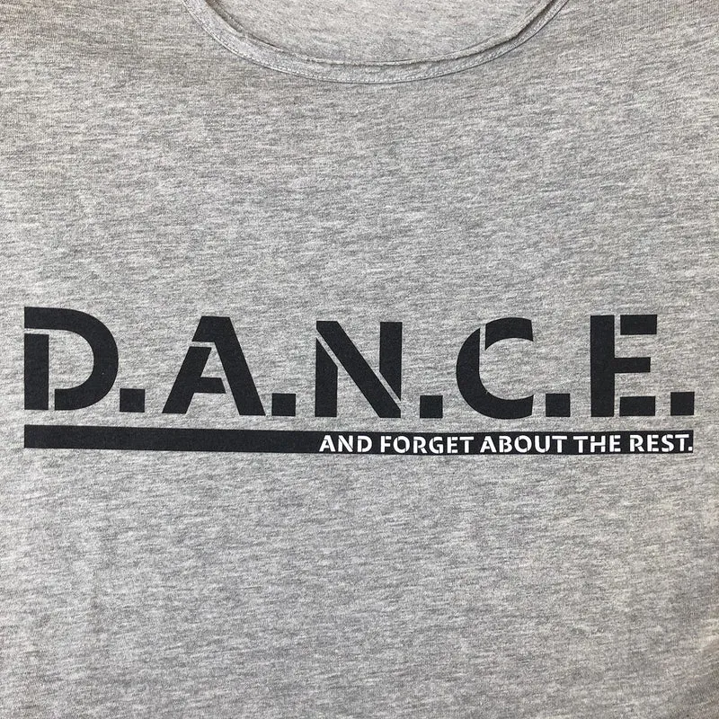 Herren Vintage T-Shirt: "D.A.N.C.E." – Cool Grey