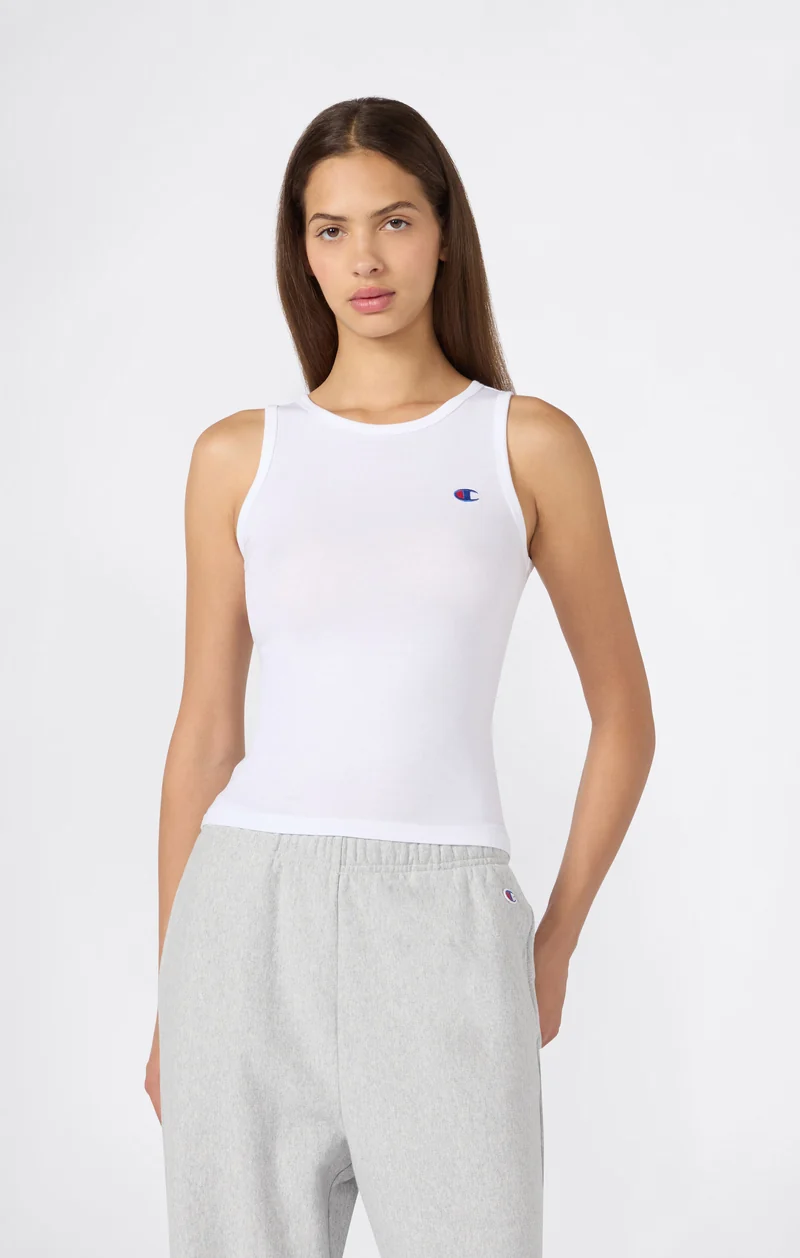 Women’s Stretch Jersey Crop Tank Top with C Logo