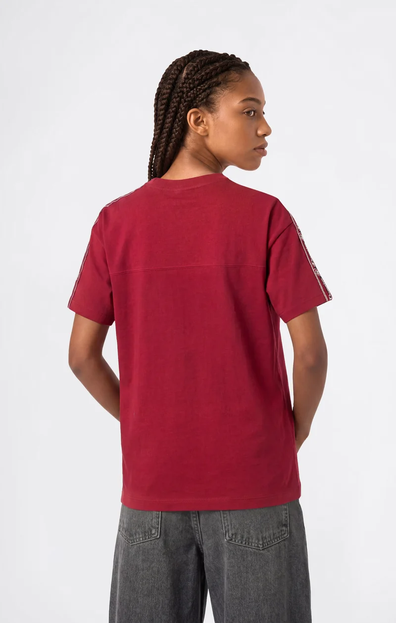 Girls’ Oversized Cotton T-Shirt with Tape
