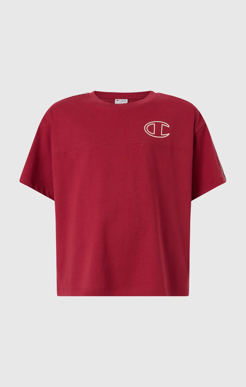 Girls’ Oversized Cotton T-Shirt with Tape