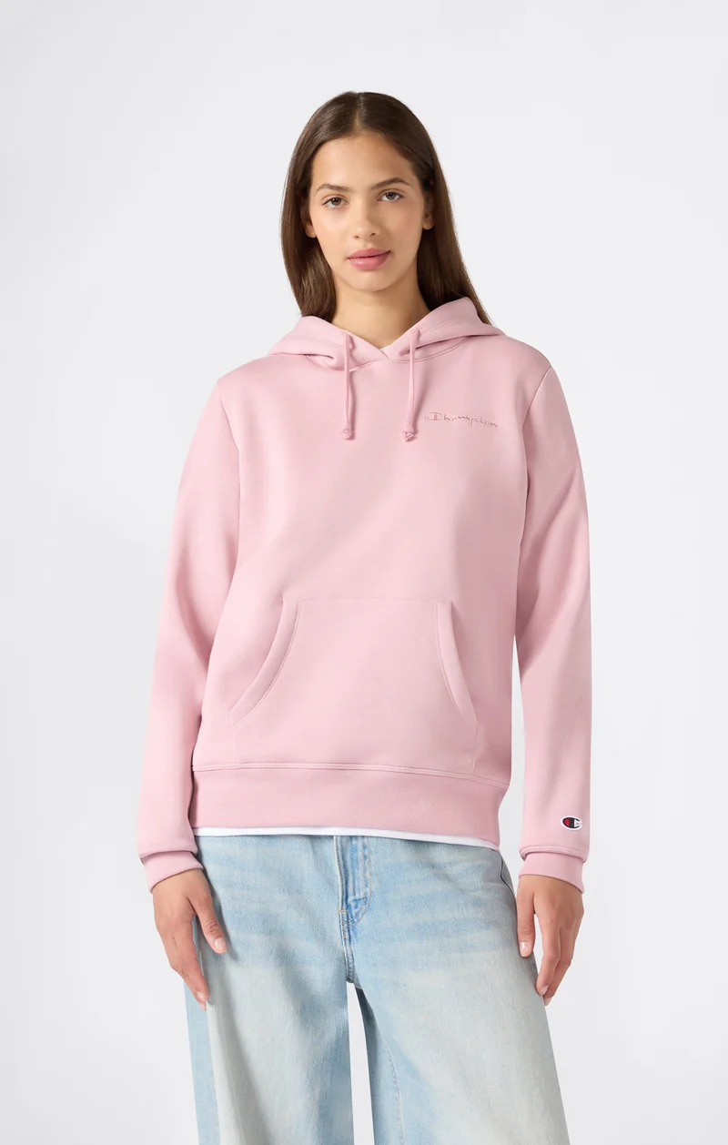 Women’s Fleece Hoodie with Small Embroidered Logo Icons