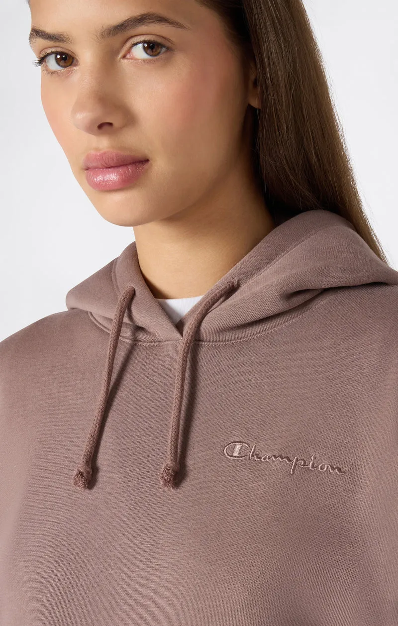 Women’s Fleece Hoodie with Small Embroidered Logo Icons
