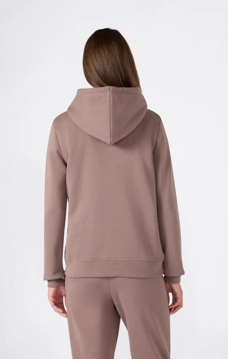 Women’s Fleece Hoodie with Small Embroidered Logo Icons