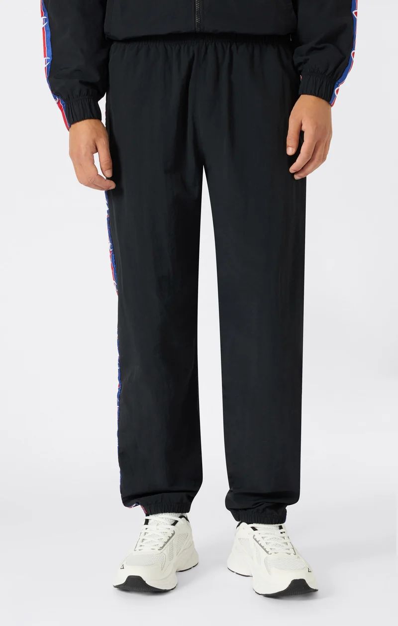 Men’s Water-Repellent Track Trousers with Elasticated Cuffs and Logo Tape