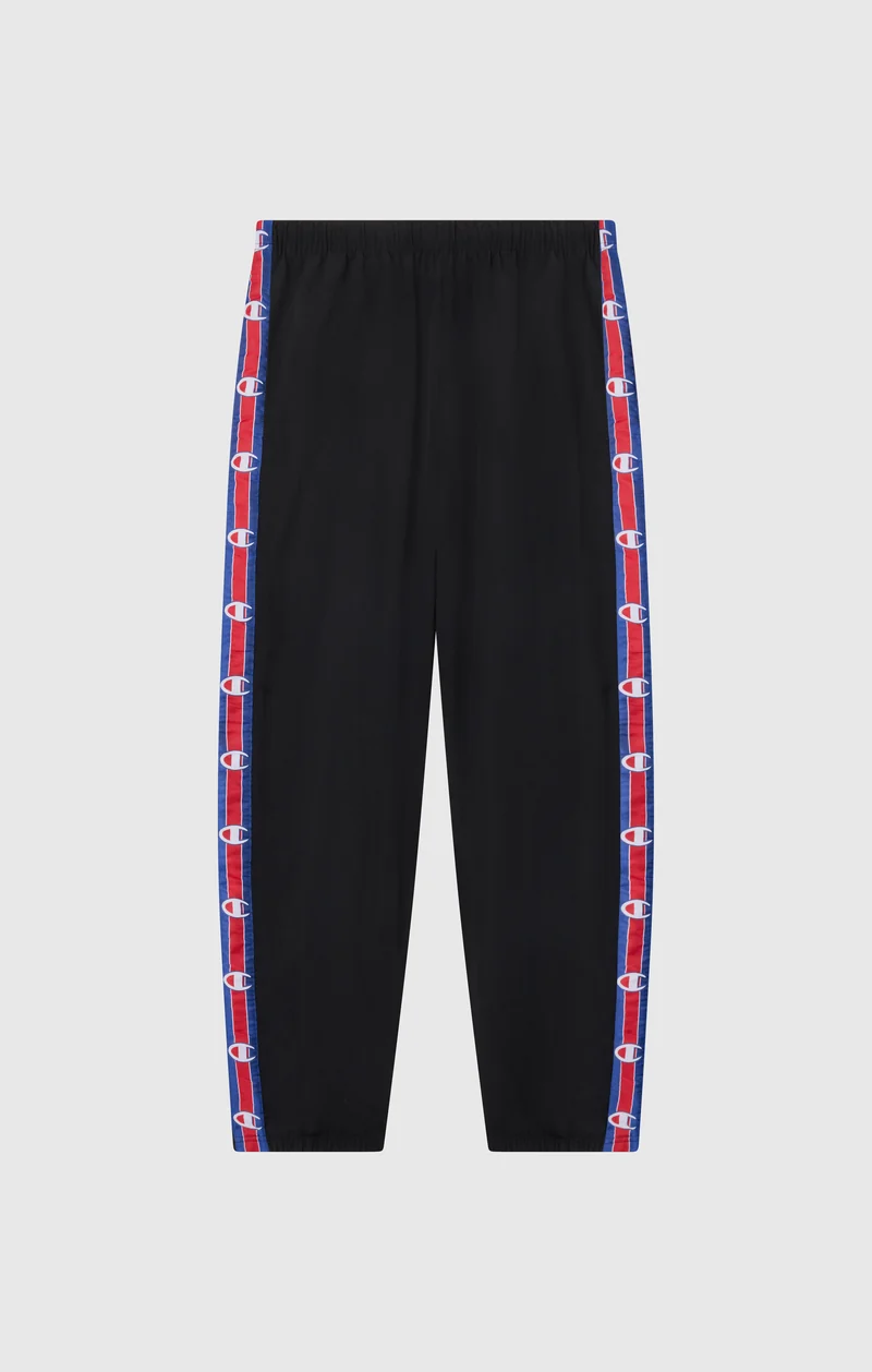 Men’s Water-Repellent Track Trousers with Elasticated Cuffs and Logo Tape