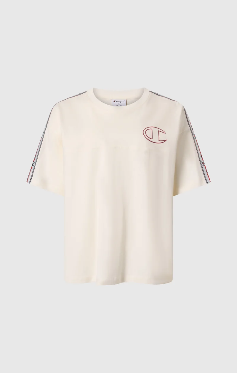 Girls’ Oversized Cotton T-Shirt with Tape