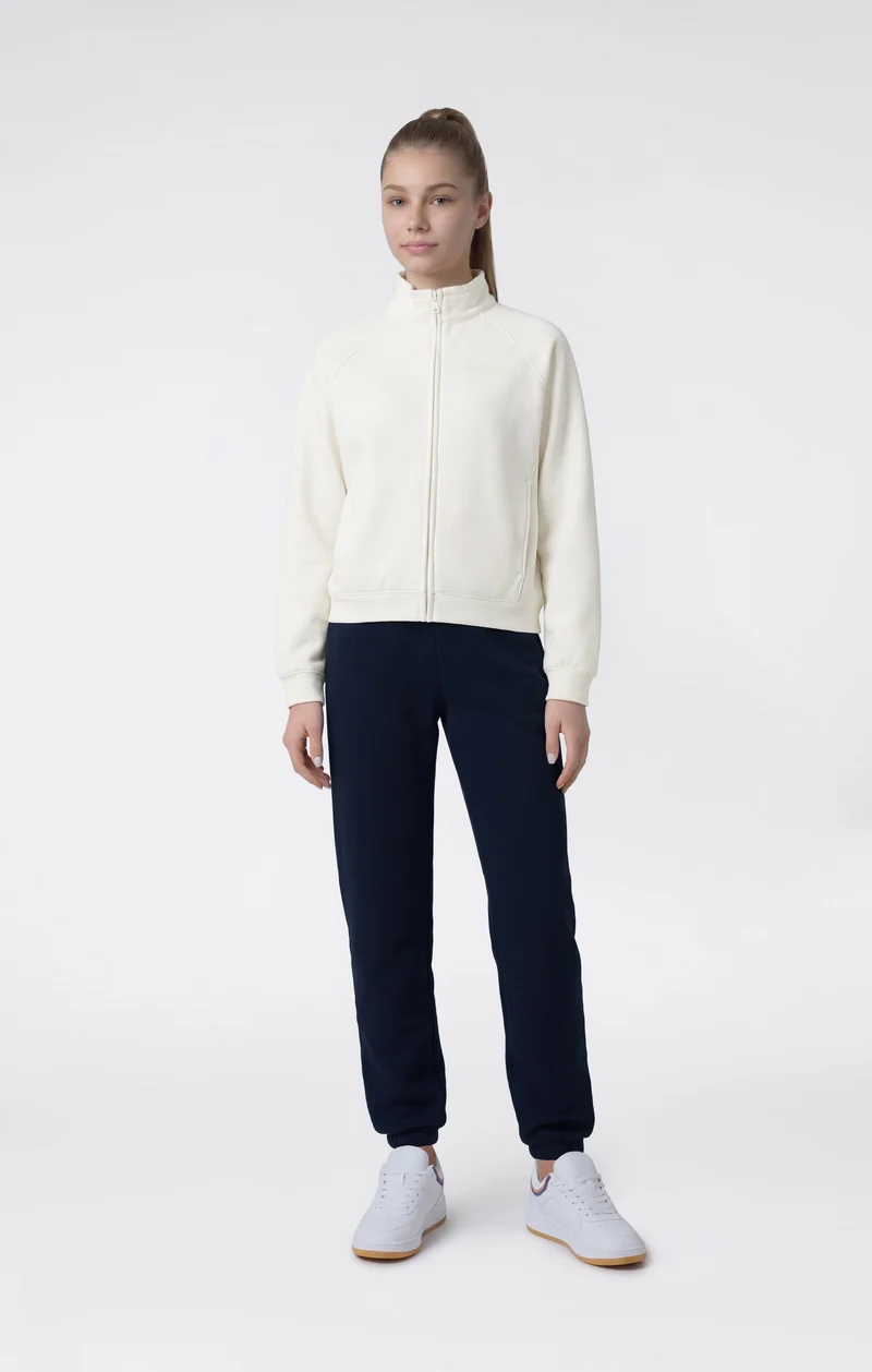 Girls' Full-Zip Tracksuit with Brushed Inside