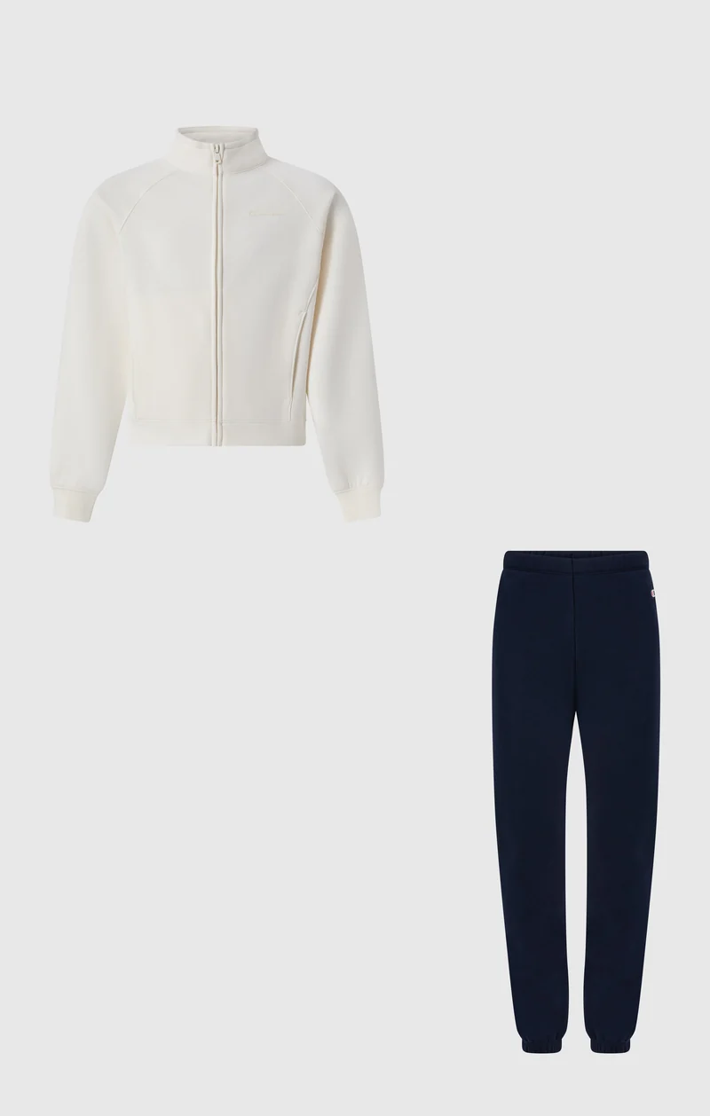Girls' Full-Zip Tracksuit with Brushed Inside