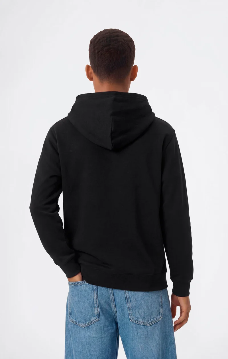 Boys' Hoodie with Maxi Logo and Brushed Inside