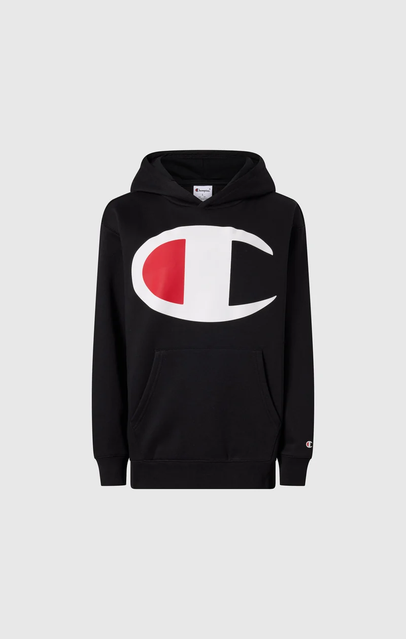 Boys' Hoodie with Maxi Logo and Brushed Inside
