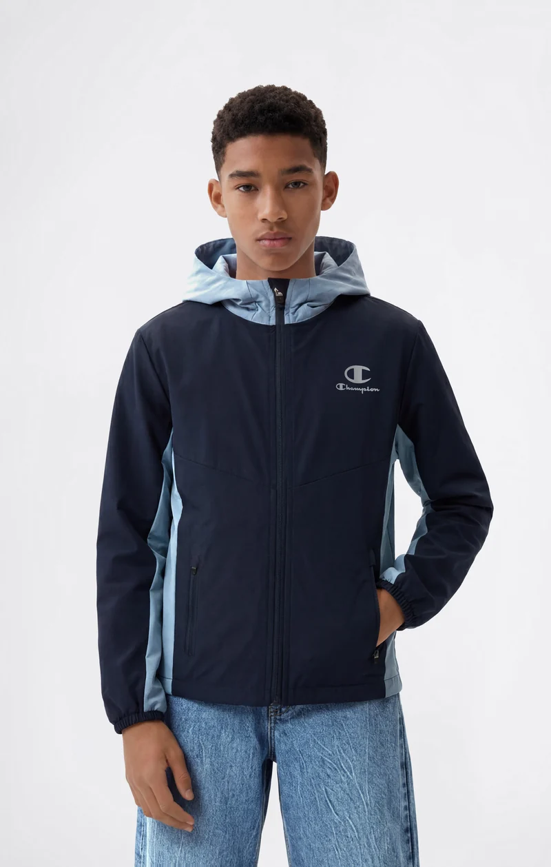 Junior Stretch Nylon Hooded Jacket