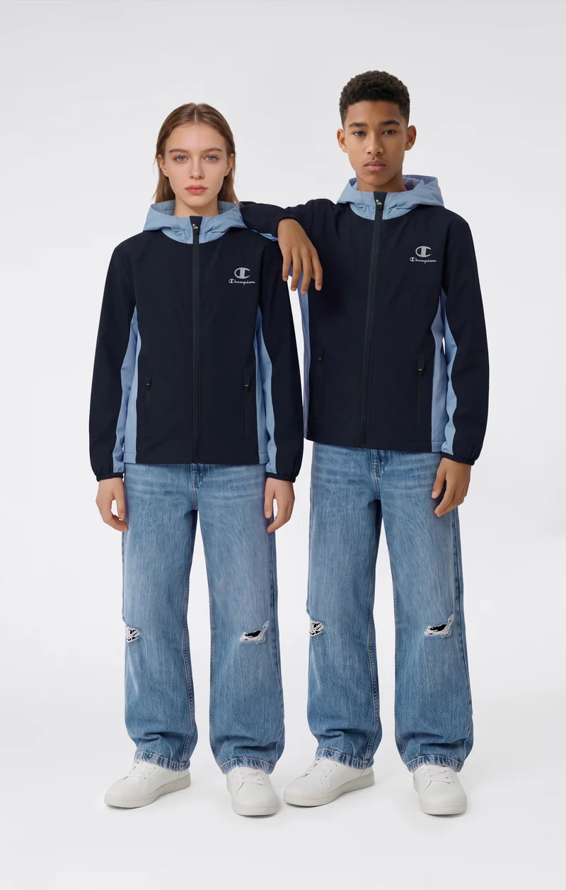 Junior Stretch Nylon Hooded Jacket