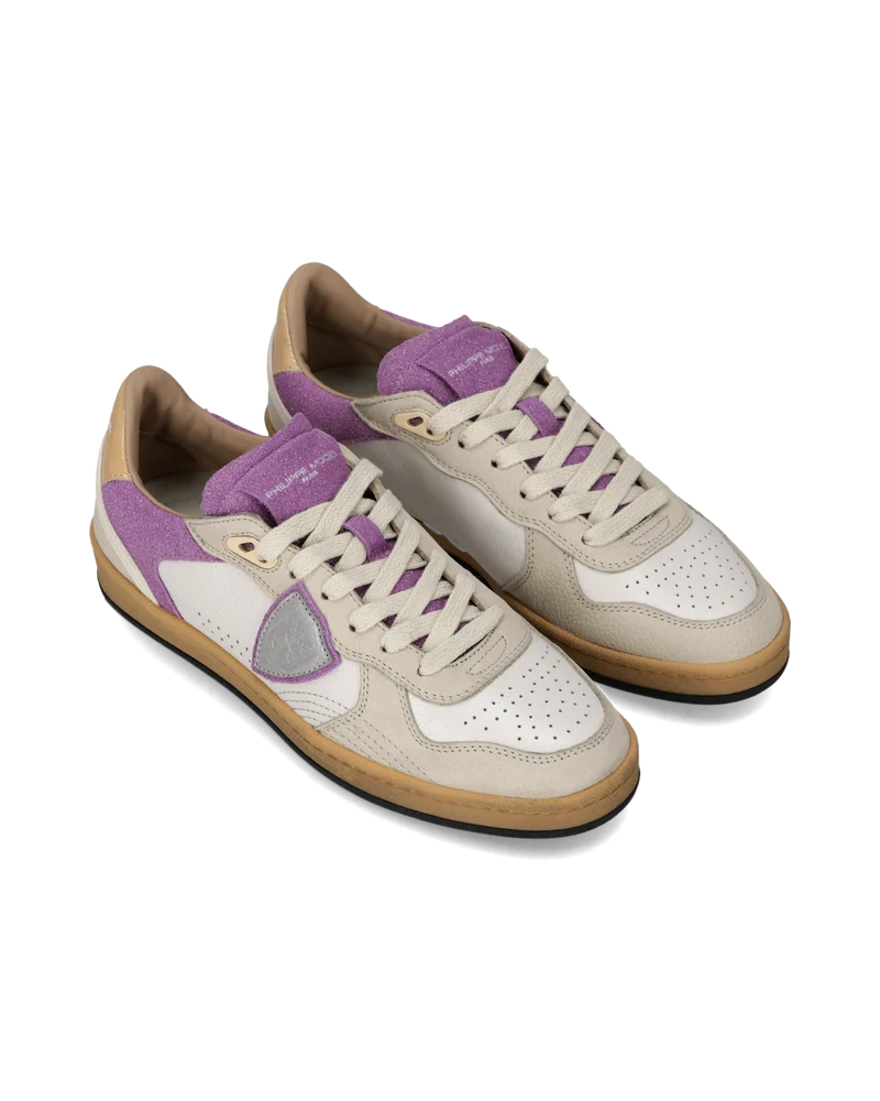 Sneakers Pgal Women, White Fuchsia Beige