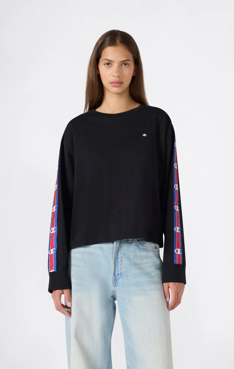 Women’s Heavyweight Long Sleeve T-Shirt with Logo Tape