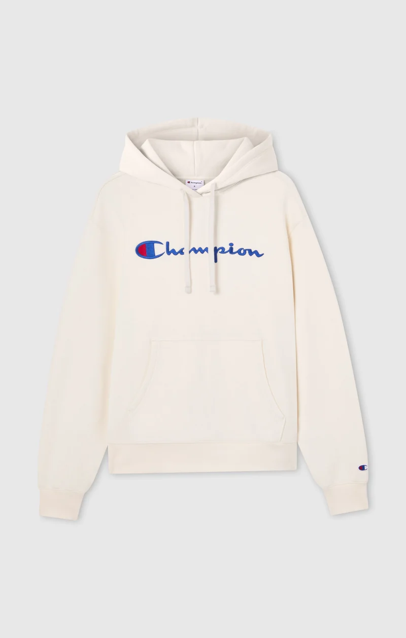Men’s Hooded Sweatshirt with Maxi Logo and Brushed Interior