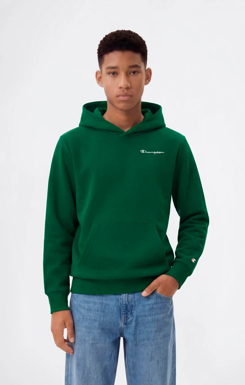 Boys’ Fleece Hoodie with Small Embroidered Logo Icons