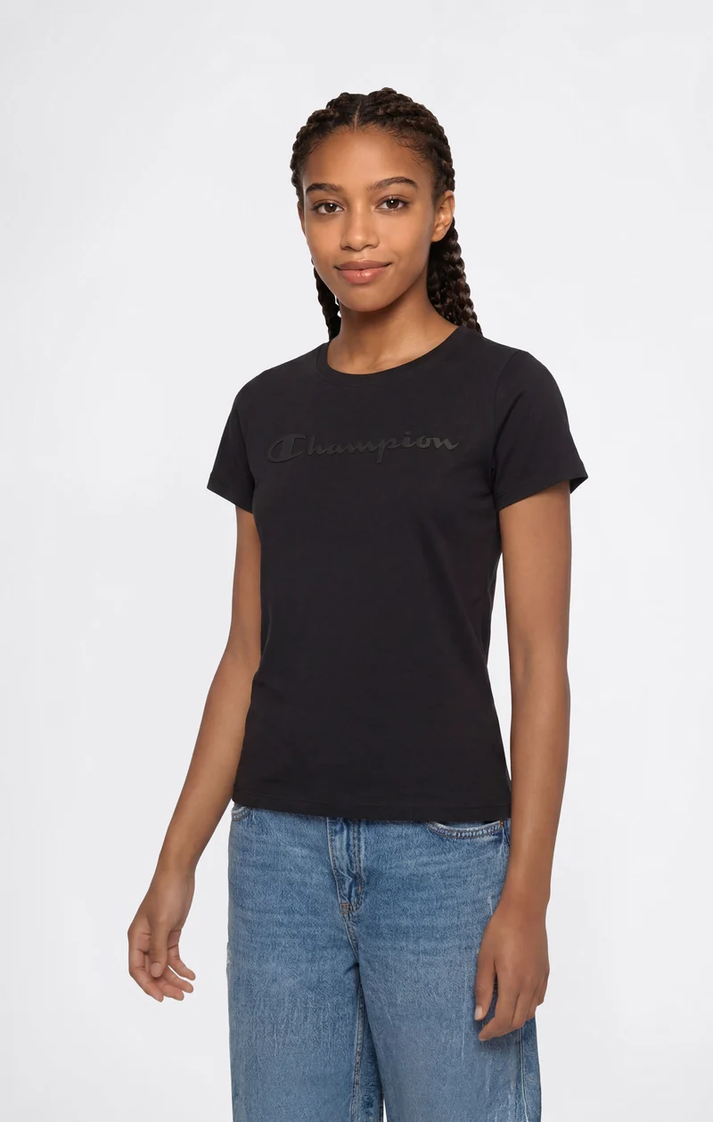 Girls’ Cotton T-Shirt with Maxi Logo
