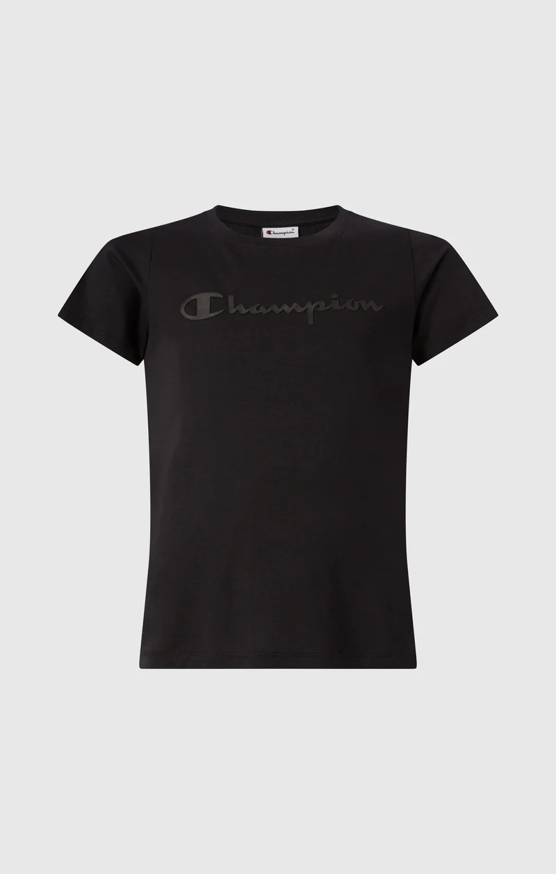Girls’ Cotton T-Shirt with Maxi Logo