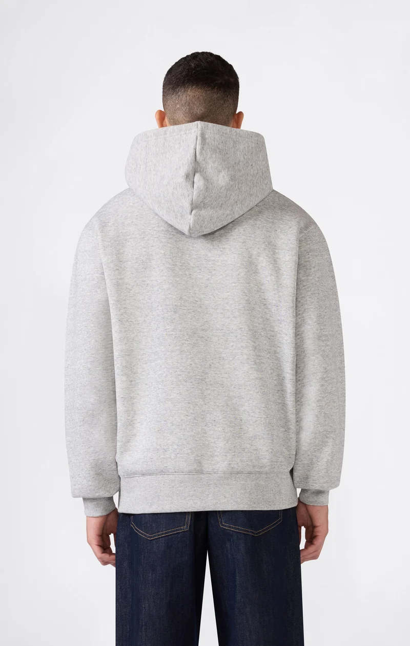 Men’s Hooded Sweatshirt with Maxi Logo and Brushed Interior