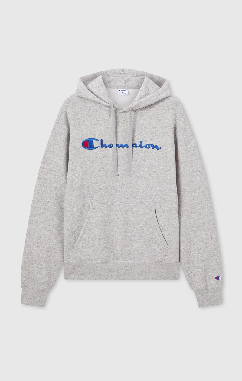 Men’s Hooded Sweatshirt with Maxi Logo and Brushed Interior
