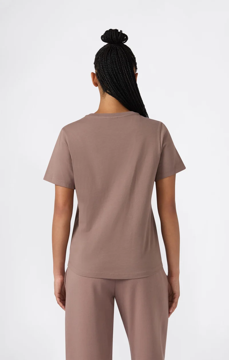 Women’s Slim Cotton T-Shirt with Maxi Logo