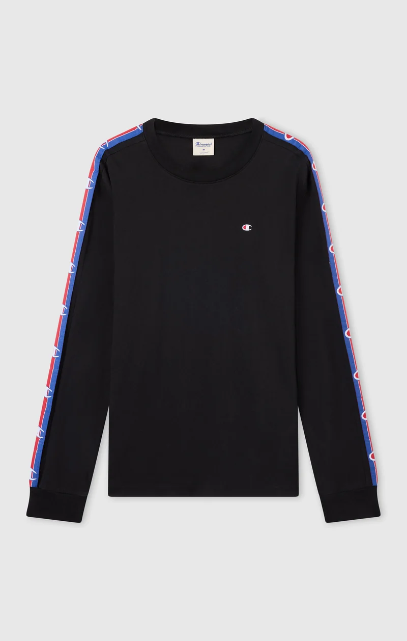 Men’s Heavyweight Long Sleeve T-Shirt with Logo Tape